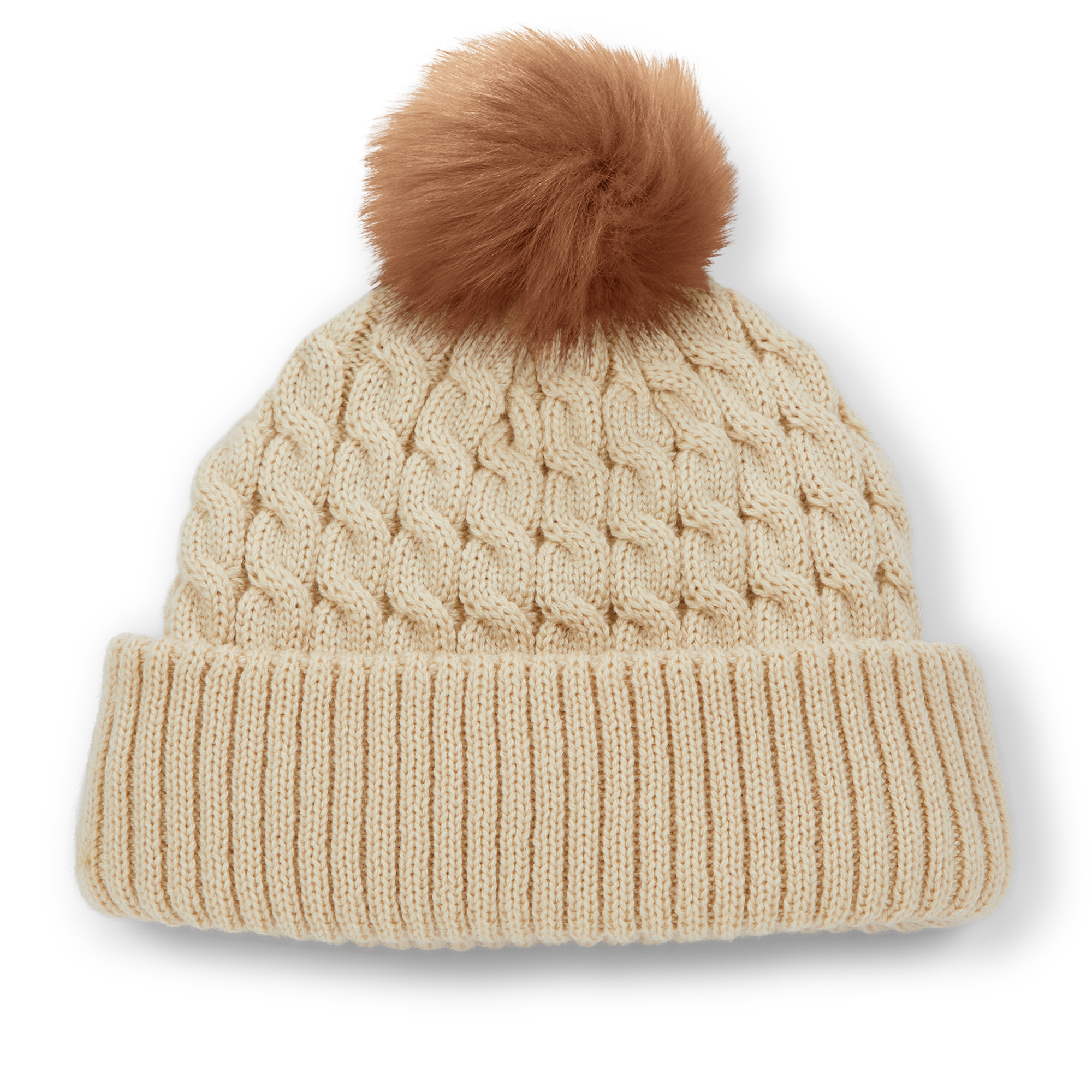 Cable Knit Pom Pom