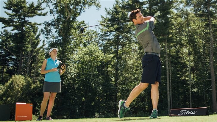  golfer hitting Pro V1